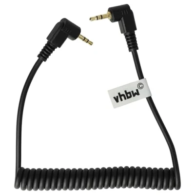 Abbildung von vhbw Kabel kompatibel mit Canon EOS 1100D, 1000D, 1200D, 100D Kamera, DSLR Anschlusskabel, 90 cm, Spiralkabel