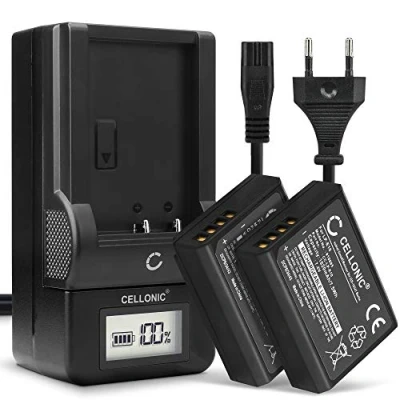 Abbildung von CELLONIC 2X Kamera Ersatzakku LP E10 für Canon EOS 1100D 1200D 1300D 2000D 4000D Rebel T6 T3, Ersatz Akku 1020mAh + Ladegerät Kameraakku Akkuladegerät Auflader