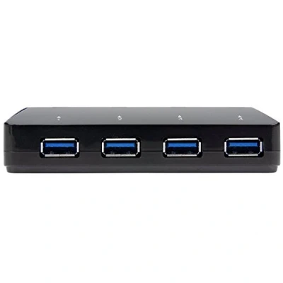 Abbildung von StarTech.com USB 3.0 Hub plus dedizierter Ladeanschluss (4 Port 1 x 2.4 A Desktop Schnelllade Station) Schwarz