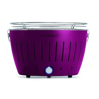 Abbildung von LotusGrill Classic Pflaumenlila G340 Holzkohlegrill/Tischgrill mit USB Anschluß