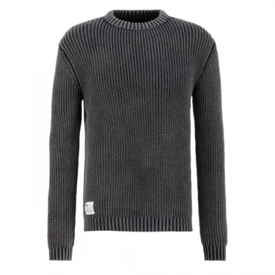 Abbildung von Alpha Industries ACID Strickpullover, Herren, Größe: Large, Black