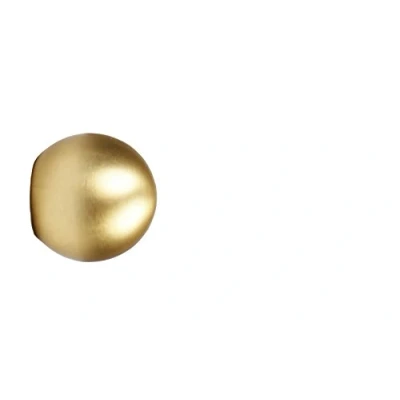 Abbildung von iso design Endstück Kugel in Messing Optik für 20 mm Ø Gardinenstangen Set 2