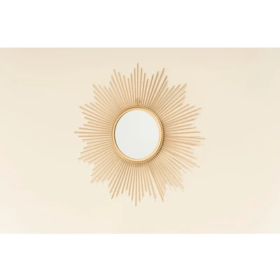 Abbildung von Leonique Dekospiegel &quot;Brooklyn, gold&quot;, Wandspiegel, Wanddeko, Sonne, Ø 50 cm, Rahmen aus Metall