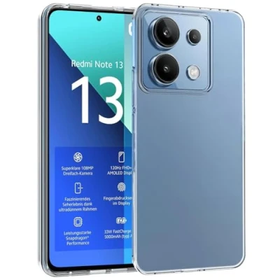 Abbildung von Verco Handyhülle für Xiaomi Redmi Note 13 4G Case, Handy Cover Hülle Transparent Dünn Klar Silikon, durchsichtig
