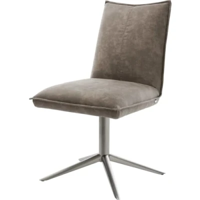 Abbildung von Drehstuhl Lelio Flex Mikrofaser Taupe Vintage Fußkreuz Graphit 360 drehbar Wippfunktion Taschenfederkern