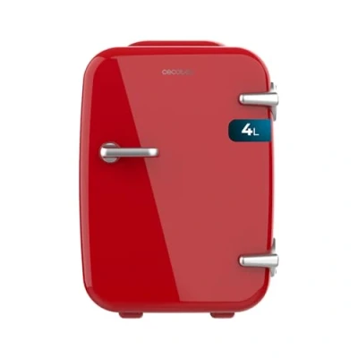 Abbildung von Cecotec Mini Kühlschrank Bolero MiniCooling 4L Havanna Red, Betrieb mit 12V 220V, Kompatibel Auto und Wohnwagen, Kühl Heizfunktion, Temperaturbereich 5 65º, Einfacher Transport.