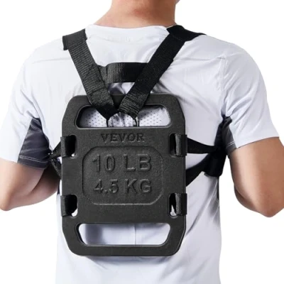 Abbildung von VEVOR Ruck Gewichte aus Gusseisen, 10 Pfund Paar Platten, für Rucking, verstellbare Platten mit Riemen, Schwingen, Kniebeugen, Krafttraining, Gewichtheben