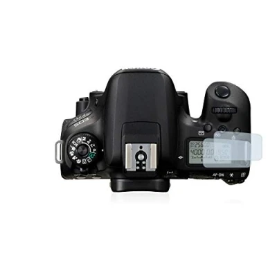 Abbildung von BROTECT 2 Stück Full Cover Schutzfolie für Canon EOS 77D (Schulterdisplay) Screen Displayschutz Folie [3D Curved, Kristall Klar]