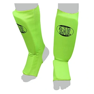 Abbildung von BAY Sports Schienbeinschutz Kampfsport Kickboxen Karate MMA Thaiboxen Muay Thai MTC grün, waschfest, elastisch, XXS XL