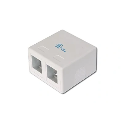 Abbildung von DIGITUS Anschlussdose 2 Port Für Keystone Module Konsolidierungspunkt Aufputz Gehäuse Netzwerk Dose Weiß