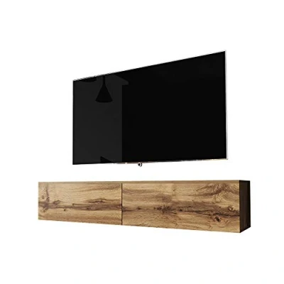 Abbildung von Selsey TV Schrank Board Sideboard Fernsehtisch Fernsehschrank 140 cm Hängend Oder Stehend Wotaneiche Kane