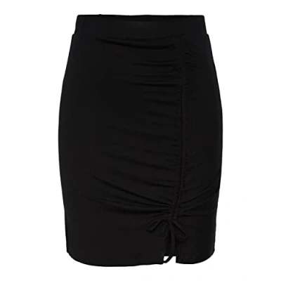 Abbildung von Pieces Damen Pcneora Hw Short String Skirt Sa Bc Rock, Schwarz, M EU