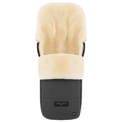 Abbildung von WERNER CHRIST BABY Lammfell Fußsack FLIMS LUXE vollfelliger Buggy, Kinderwagen (ab 6 bis 36 Mo.), medizinisches Fell, universal mit Langsschlitzen in Stone (grau)