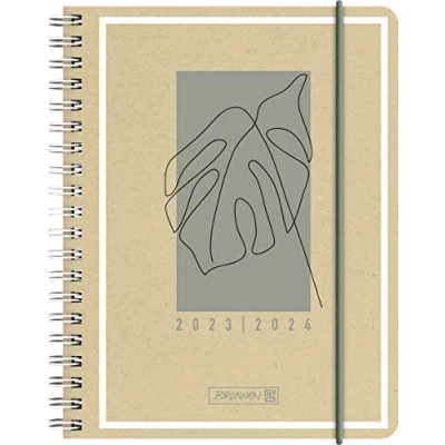 Abbildung von BRUNNEN Schülerkalender „Jungle Leaf“ 2023/2024 2 Seiten = 1 Woche A6 natur