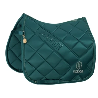 Abbildung von Eskadron Heritage Schabracke Bicross Mattgloss Almond/Trueblue/vintagegreen, Größe:Pony Dressur (PD), Farbe:Vintage Green