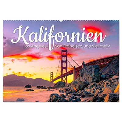 Abbildung von Kalifornien Los Angeles, San Francisco und viel mehr. (Wandkalender 2025 DIN A2 quer), CALVENDO Monatskalender