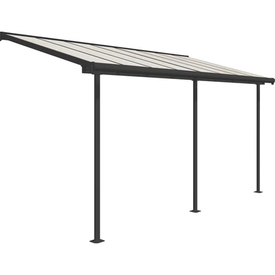 Abbildung von Palram Canopia Terrassendach Sierra, BxT: 447x230 cm, Bedachung Dachplatten, grau, UV beständig
