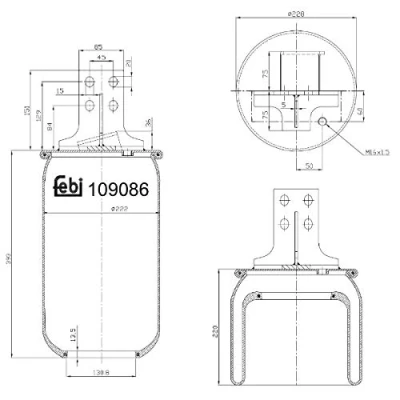 Abbildung von FEBI BILSTEIN 109086 Federbalg, Luftfederung