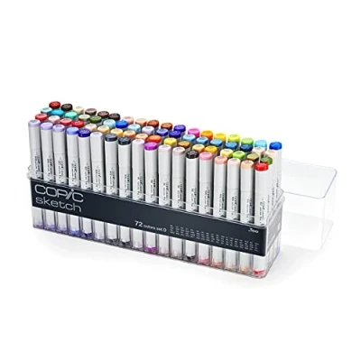 Abbildung von COPIC Sketch Set &quot;72 Colors D&quot;, 72er im Acryl Display, Twin Marker mit einer mittelbreiten und Brush Spitze