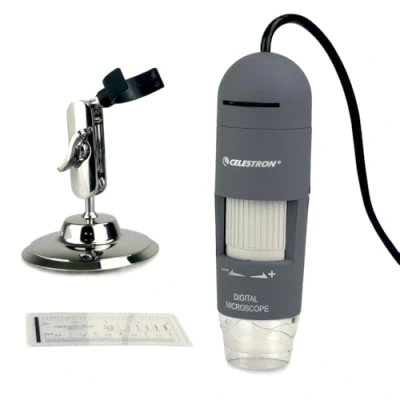 Abbildung von Celestron Deluxe Capture Your Discoveries 44302 C Handheld Digitalmikroskop, Grau