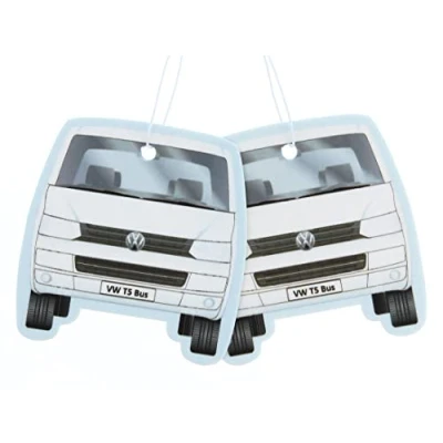 Abbildung von BRISA VW Collection Volkswagen Luft Erfrischer Duft Spender Baum im T5/T6 Bus Motiv (Pina Colada/Weiß/2ER Set)