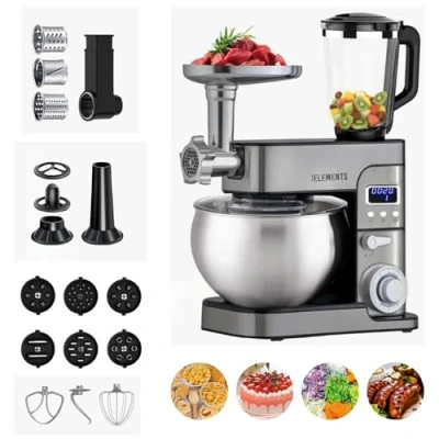 Abbildung von KB Elements Küchenmaschine ELK85LM, 2500,00 W, 7,00 l Schüssel, Fleischwolf, Teigmaschine, Crusher, Stand Mixer