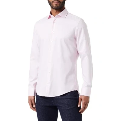 Abbildung von Seidensticker Herren Business Hemd Slim Fit Bügelfrei Kent Kragen Langarm 100% Baumwolle