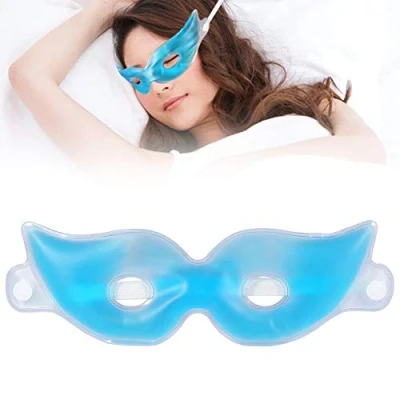 Abbildung von Kühlend Augenmaske Kühlmaske Gel Kühlpads für Migräne, Kühlpack Kompresse Kühlkissen kühl warm Gelmaske Kühlbrille Die Augen, Trockene Augen und Kopfweh