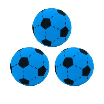 Abbildung von Kyto Softball 20cm Schaumstoff Ball Fußball für Outdoor und Indoor geeignet Kinder ab 36 Monaten (3 Bälle, blau)