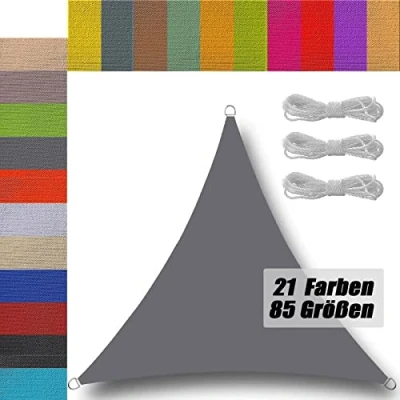 Abbildung von Ufamiluk sonnensegel wasserdicht rechteckig 2.6x2.6m Balkon Regenschutz 95% UV Schutz Windschutz Überdachung Plane für Garten Terrasse Outdoor Camping Patio Schwimmbad Grau