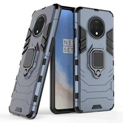 Abbildung von Kompatibel mit OnePlus 7T Hülle, Ring Ständer Magnetischer Handyhalter Auto Caseme Schutzhülle Case für OnePlus7T (Navy Blau)
