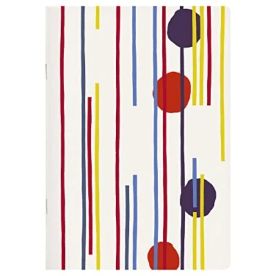 Abbildung von Clairefontaine 115782C Punchy Line, Notizheft mit Fadenbindung, DIN A5, 14,8x21cm, 48 Blatt liniert, 90g, Motive sortiert, 1 Stück