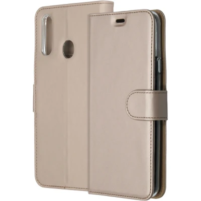 Abbildung von Samsung Galaxy A20s Hülle Kunstleder Accezz Klapphülle Handyhülle Gold