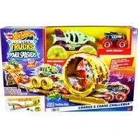 Abbildung von Hot Wheels Autorennbahn Monster Trucks Power Smashers Race &amp; Chase Challenge
