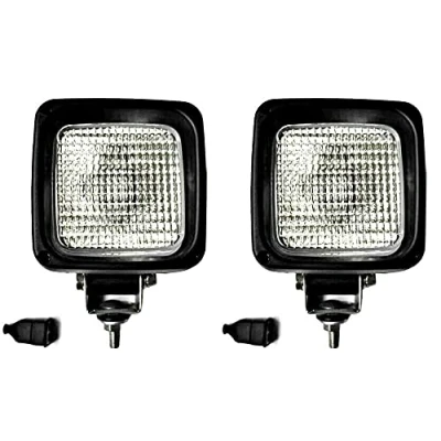 Abbildung von MelTruck® 2x H3 Arbeitsscheinwerfer Halogen Zusatzscheinwerfer 12V 24V mit Glühbirnen