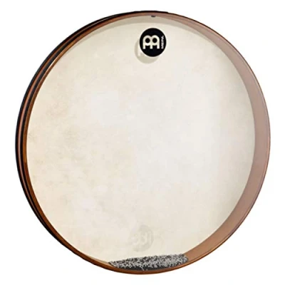Abbildung von Meinl Percussion FD22SD Sea Drum/Frame Drum mit Kombination aus Ziegenfell und Kunststofffell 55,8 cm (22 Zoll) Durchmesser African braun