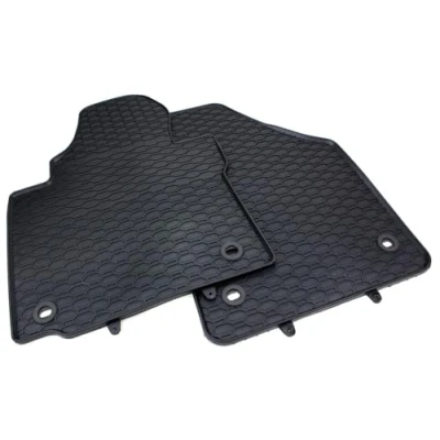Abbildung von kfz premiumteile24 Premium Gummimatten Kompatibel mit Touran (1T 1T3) Baujahr 02/2003 08/2015 Fußmatten Allwetter Automatten Vorne Drehknebel Oval