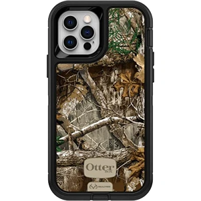 Abbildung von OtterBox Defender Series Screenless Edition Schutzhülle für iPhone 12 &amp; Pro (nur Hülle) keine Einzelhandelsverpackung Realtree Edge (Schwarz/Realtree Grafik)