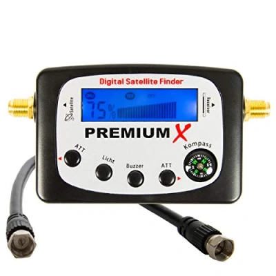 Abbildung von Premium X PXF 22 Satelliten Finder Digital Sat LCD Display Tonsignal Kompass Messgerät TV Signalfinder