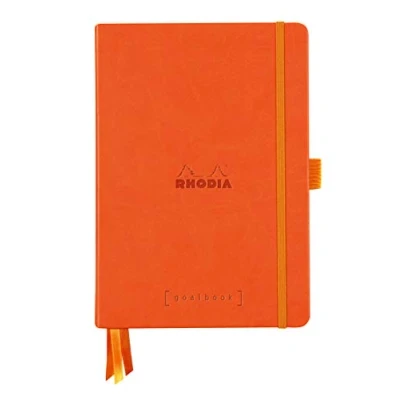 Abbildung von Rhodia 118583C Notizheft Goalbook (DIN A5, 14,8 x 21 cm, Dot, praktisch und trendige, mit festem Deckel, 90g weißes Papier, 120 Blatt) 1 Stück, Rot
