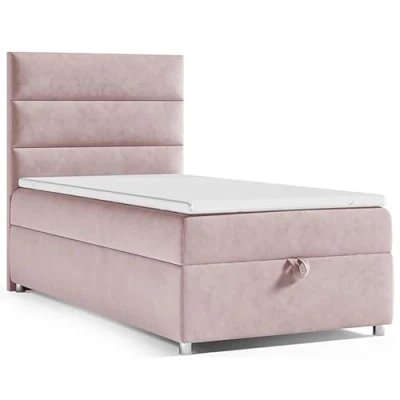 Abbildung von Best For Home Boxspringbett mit Bettkasten Trinity K4 Single Bonellfederkern inkl. Topper (Rosa, 90x200)