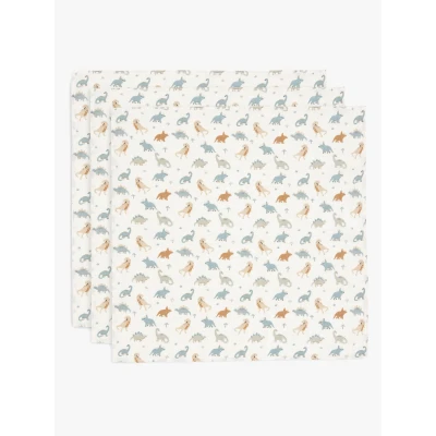 Abbildung von Jollein 535 851 67100 Spucktücher/Mundtücher Musselin 3er Pack Roarsome (70x70cm)