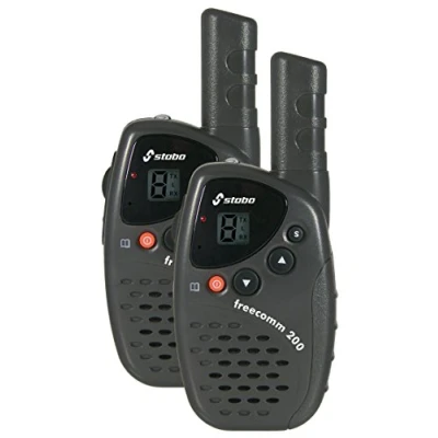 Abbildung von Stabo Elektronik Freecomm PMR 446 Funkhandy bis 5 km Reichweite, 200 Set schwarz