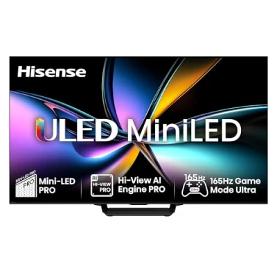 Abbildung von Hisense 85U7Q Pro Fernseher 85 Zoll, 4K Mini LED, Smart TV, Hi View AI Engine Pro, 165Hz Game Mode Ultra, FreeSync Premium 2.1.2 ch. Surround Sound, Dolby Vision IQ Atmos, Sprachsteuerung [2025]
