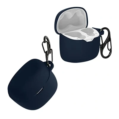 Abbildung von kwmobile Hülle kompatibel mit JBL Tune Flex Kopfhörer Case TPU Silikon Cover Schutzhülle in Dunkelblau
