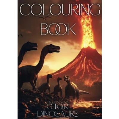 Abbildung von Inspira Colour Colouring Book Malbuch Dinosaurs: [A4] Dinosaurier für Kinder und Erwachsene 30 spannende Motive zum ausmalen Liebevolles Geschenk Weihnachten