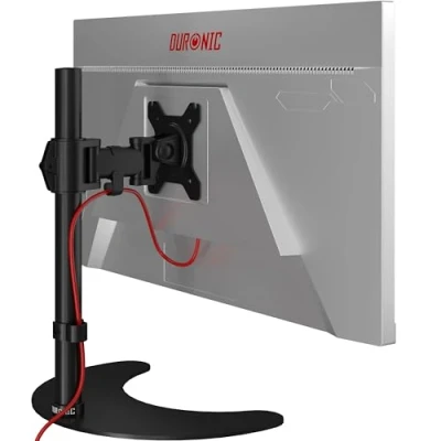 Abbildung von Duronic DM25D1 Monitor Halterung 1 für 13 27 Zoll Flach &amp; Curved Bildschirm 8kg, Tischhalterung Höhenverstellbar Neigbar Schwenkbar Drehbar, Vesa Halterung, Arm
