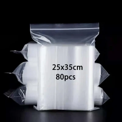 Abbildung von newlng 80pcs Druckverschlussbeutel Klein Zipper Beutel 25cmX35cm A4 Wiederverschliessbar Plastikbeutel Verschließbar Tütchen Polybeutel mit Druckverschluß Kleine (Erhältlich in Verschiedenen Größen)