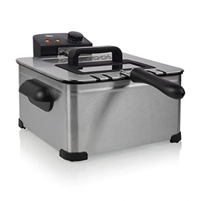 Abbildung von Tristar Kaltzonenfritteuse, 2000 W, Große XXL 5Ltr. Fritteuse mit Fett frittieren Kaltzonen Funktion