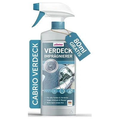 Abbildung von Plintex 580ml Cabrio Verdeck Imprägnierung I Für Textil und Stoffdach Imprägnierspray, langanhaltende Versiegelung PFC freier Imprägnierer